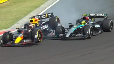 Accident între Lewis Hamilton şi Max Verstappen în Marele Premiu al Ungariei!