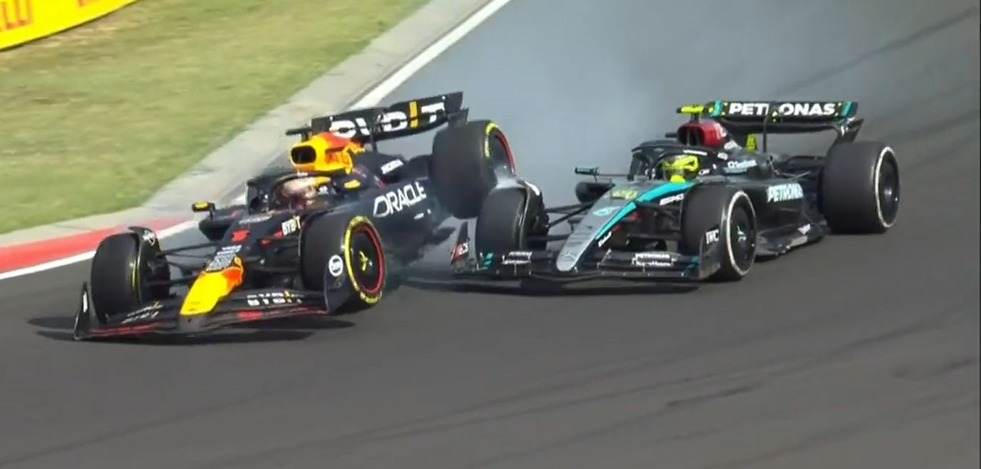 Accident între Lewis Hamilton şi Max Verstappen în Marele Premiu al Ungariei! Ce a spus britanicul imediat după incident