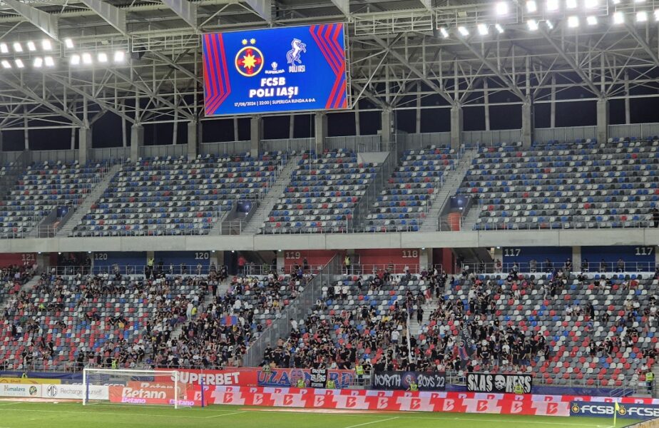 FCSB – Poli Iaşi 0-1! Campioana, învinsă în Ghencea înaintea meciului cu LASK Linz! Olaru, eliminat