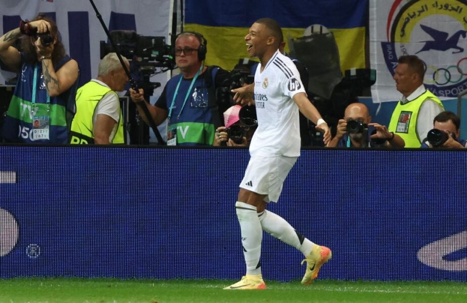 Ce notă a primit Kylian Mbappe pentru prestaţia din Supercupa Europei! Superstarul francez a marcat la debutul pentru Real Madrid