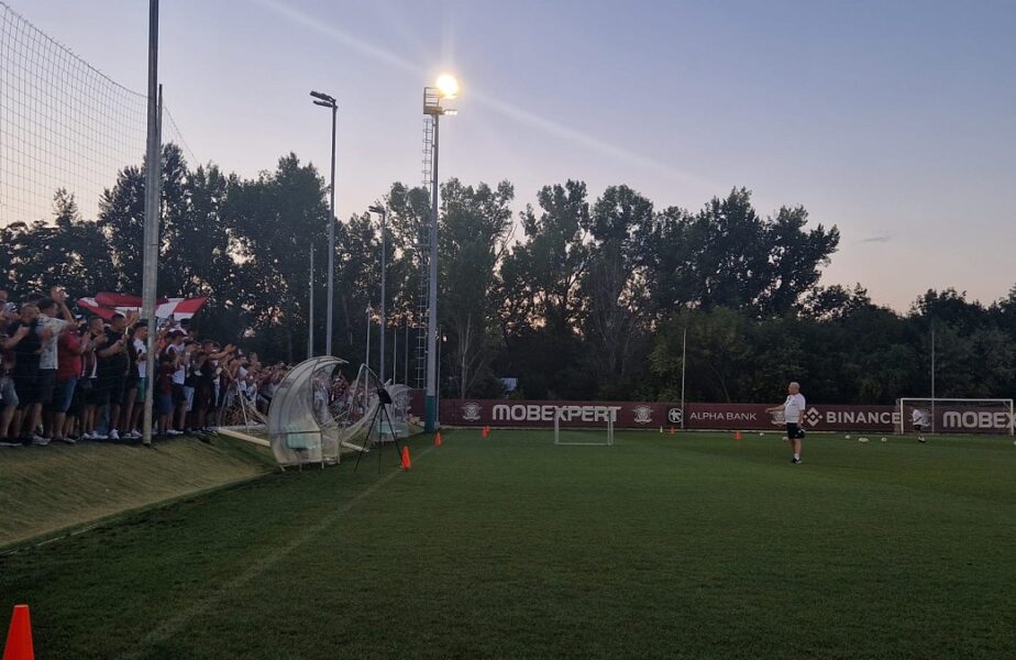 Cum a fost primit Marius Şumudică de fanii Rapidului! „Şumi” nu a uitat de rivalitatea cu Steaua. Imagini de la antrenament