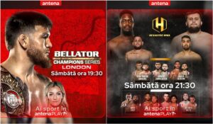 Bellator Champions Series (19:30) şi Hexagone MMA (21:30) sunt LIVE VIDEO în AntenaPLAY