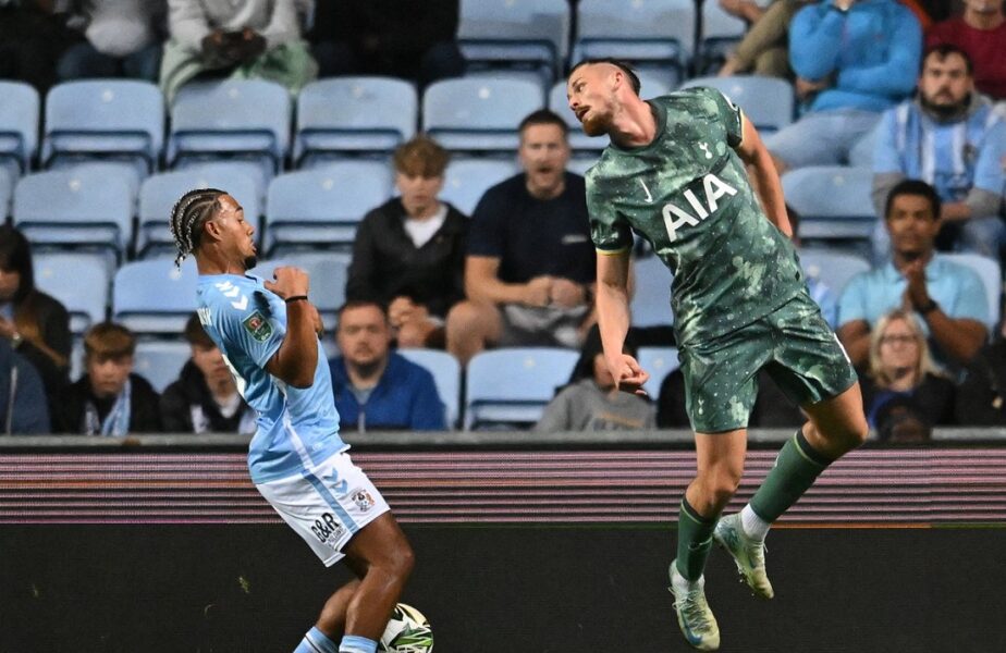 Presa din Anglia, verdict despre prestația lui Radu Drăgușin din Coventry – Tottenham 1-2! Ce i-a fost reproșat românului