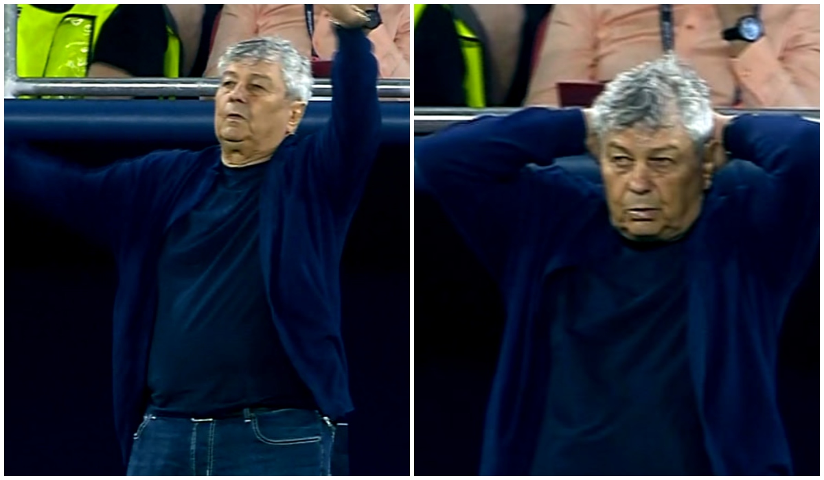 Mircea Lucescu şi-a pus mâinile în cap după o acţiune a lui Dennis Man. Mihăilă a luat cartonaşul galben