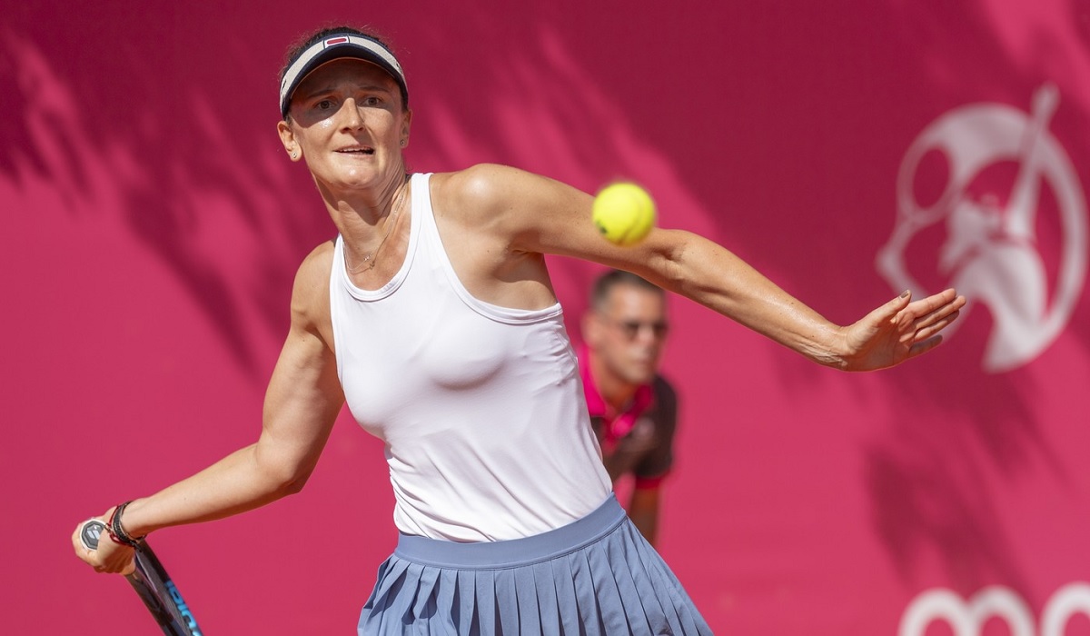 Irina Begu, în timpul unui meci la Montreux