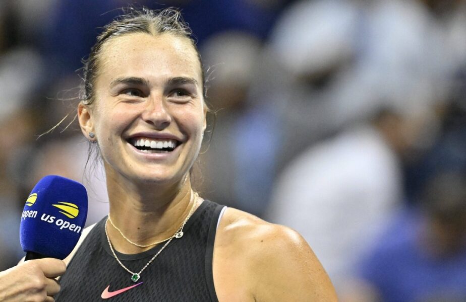 Aryna Sabalenka, în semifinale la US Open 2024. A atins o bornă uriaşă sub privirile lui Roger Federer: „La asta m-am gândit”