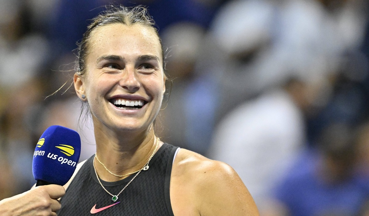 Aryna Sabalenka, în semifinale la US Open 2024. A atins o bornă uriaşă sub privirile lui Roger Federer: „La asta m-am gândit”