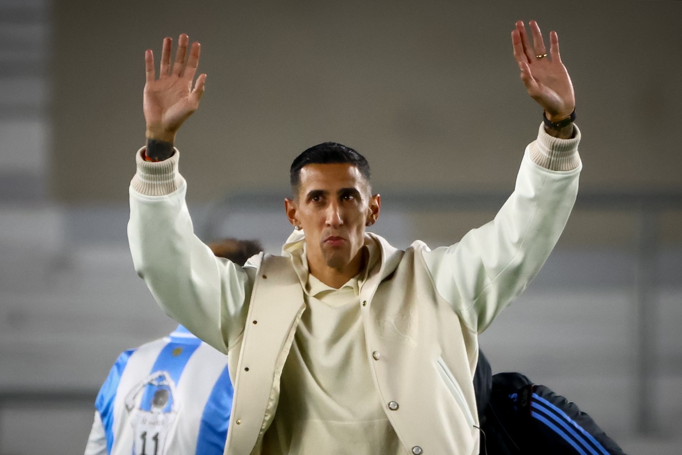 September 5, 2024, Buenos Aires, Buenos Aires, Argentina: Angel Di Maria seen before the match between Argentina vs Chile as part of World Cup 2026 - Qualifiers, on September 05 2024 in Buenos Aires,  Argentina,Image: 905193294, License: Rights-managed, Restrictions: , Model Release: no