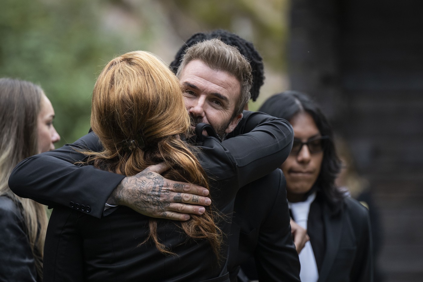 Partner Yaniseth Alcides and David Beckham during a ceremony at at Kollsberg hembygdsgĺrd after the funeral of Sven-Göran Eriksson on September 13, 2024 in Torsby.
Football, Sven-Göran Eriksson, Funeral, Torsby, Sweden - 13 Sep 2024,Image: 907245592, License: Rights-managed, Restrictions: , Model Release: no