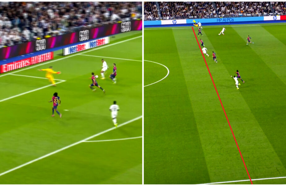 Kylian Mbappe, gol anulat în prima repriză din Real Madrid – Barcelona! În 45 de minute a fost surprins de 6 ori în offside