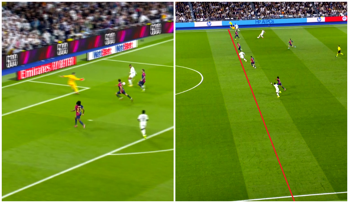 Kylian Mbappe, gol anulat în prima repriză din Real Madrid – Barcelona! În 45 de minute a fost surprins de 6 ori în offside