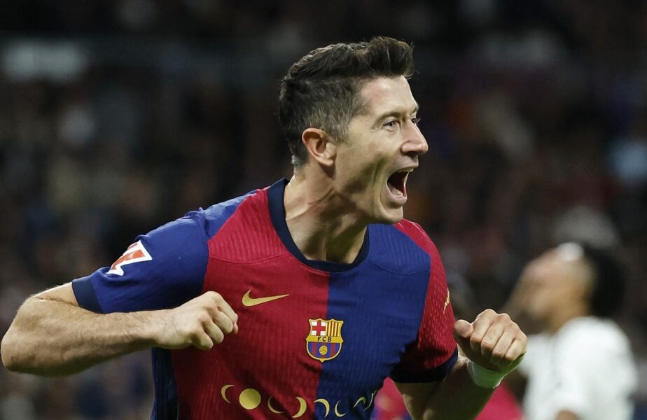 Robert Lewandowski, „dublă” în doar 2 minute, în Real Madrid – Barcelona! Cifre senzaționale pentru starul polonez