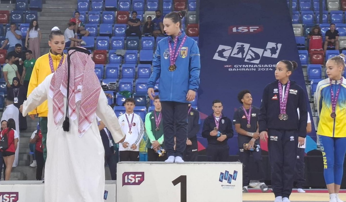 Alexia Blănaru a câştigat medalia de aur la Gymnasiada de la Bahrain! Festivitatea a fost refăcută după o greşeală uluitoare