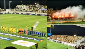 În Cipru, ca în România! Fanii tricolorilor au luat cu asalt tribunele. Imnul României a răsunat la Larnaca