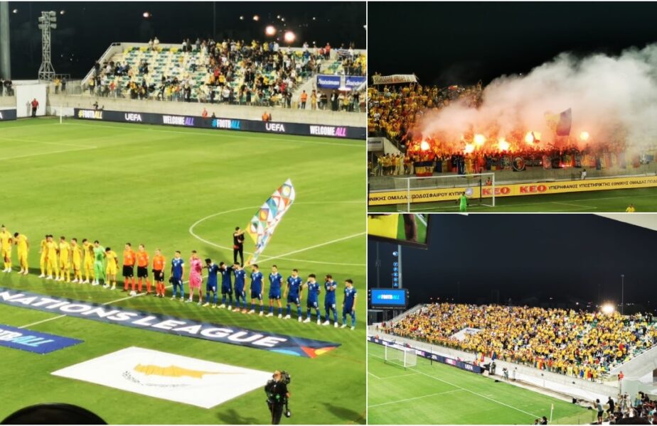 În Cipru, ca în România! Fanii tricolorilor au luat cu asalt tribunele. Imnul României a răsunat la Larnaca