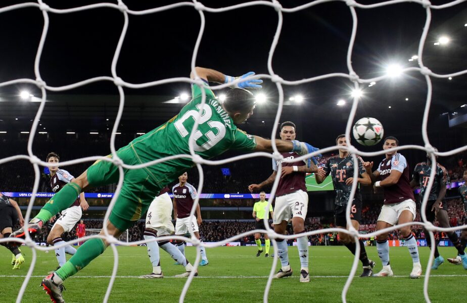 Emiliano Martinez, intervenţie uriaşă la ultima fază, în Aston Villa – Bayern 1-0. Primul eşec în grupe după 41 de meciuri