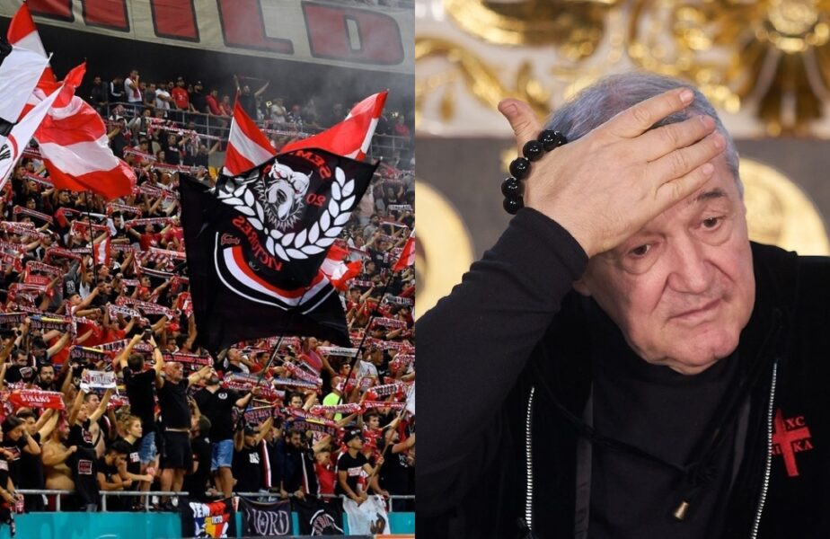 Cum l-a ironizat crainicul lui Dinamo pe Gigi Becali la pauza derby-ului cu FCSB! Aroganţa „câinilor” de pe Arena Naţională