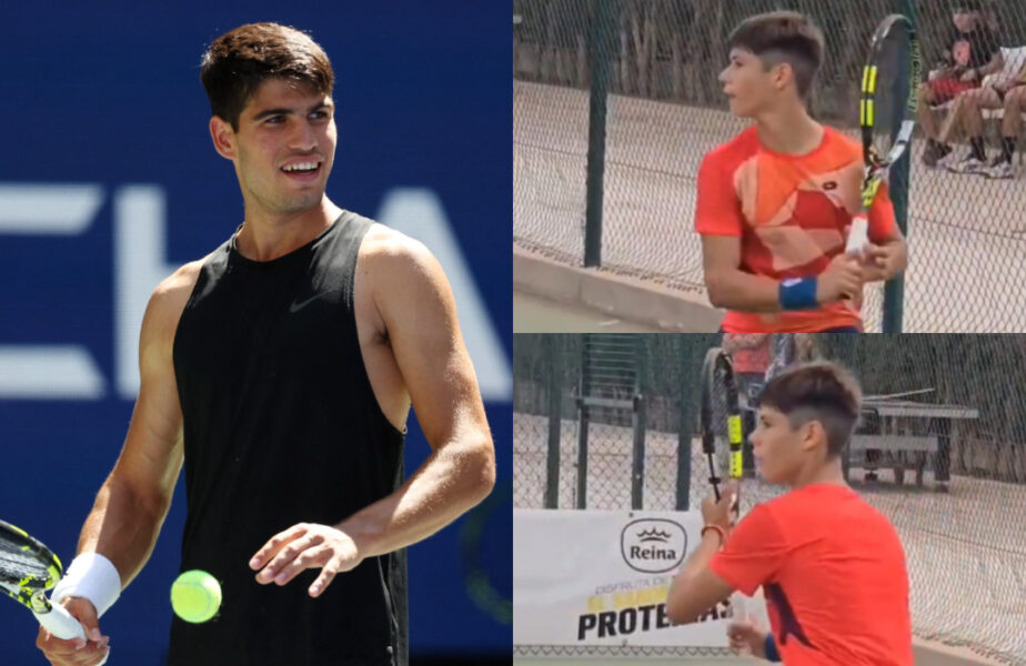 Fratele mai mic al lui Carlos Alcaraz, imagini tari de pe terenul de tenis. Jamie îi calcă pe urme la doar 13 ani