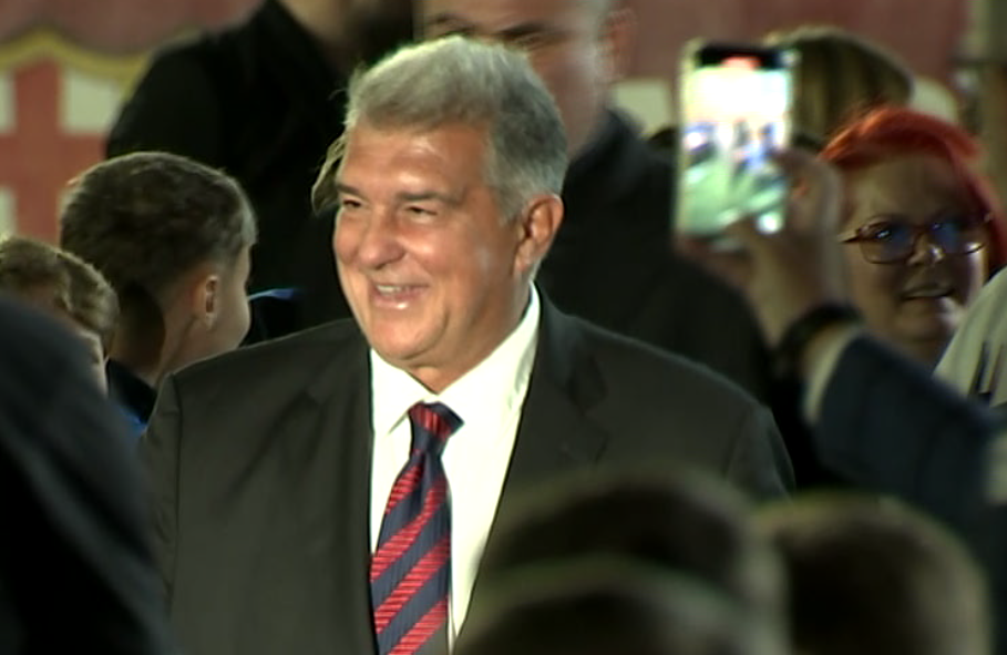 Joan Laporta a venit în România. Sursa: captură AntenaSport