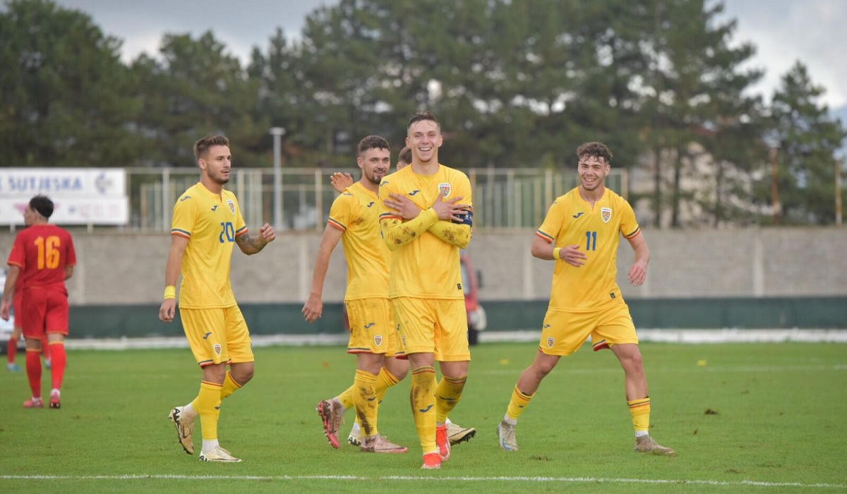 Louis Munteanu, hat-trick în Muntenegru U21 – România U21 2-6! Atacantul de la CFR Cluj a făcut spectacol