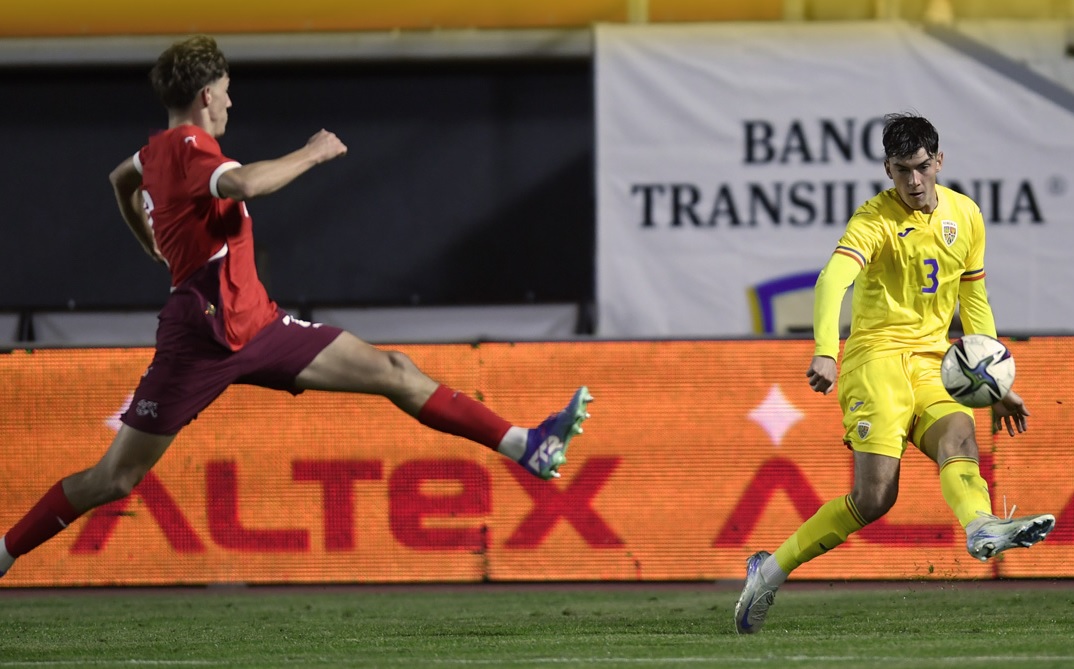 România U20 - Elveția U20 2-2. Radaslavescu, gol superb din lovitură liberă. Tricolorii lui Curelea au revenit de la 0-2