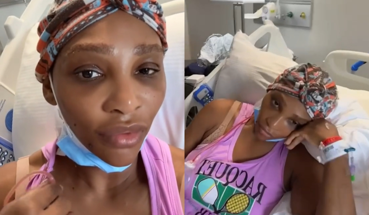 Serena Williams, pe patul de spital