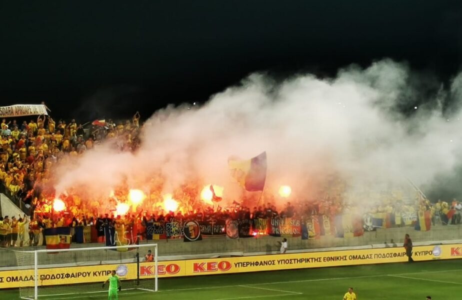 Ce au scandat fanii României, după golul de 3-0 marcat de Radu Drăguşin! Momente speciale pe stadionul din Cipru