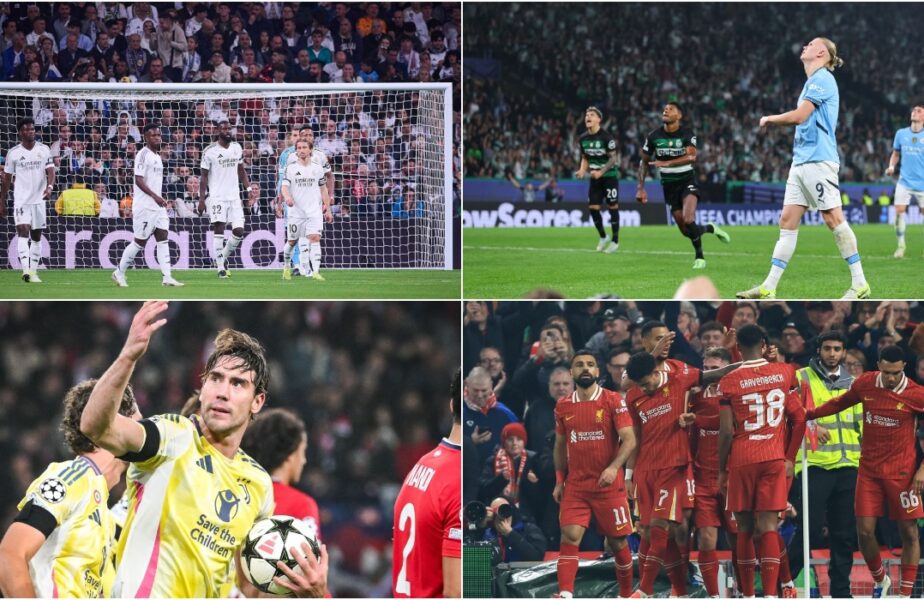 Real Madrid, distrusă de Milan pe Bernabeu. City, umilită de Sporting, iar Liverpool a pulverizat-o pe Leverkusen. Rezultatele