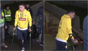 Nicolae Stanciu, în cârje după accidentarea din România – Kosovo! Cum arăta glezna căpitanului naţionalei