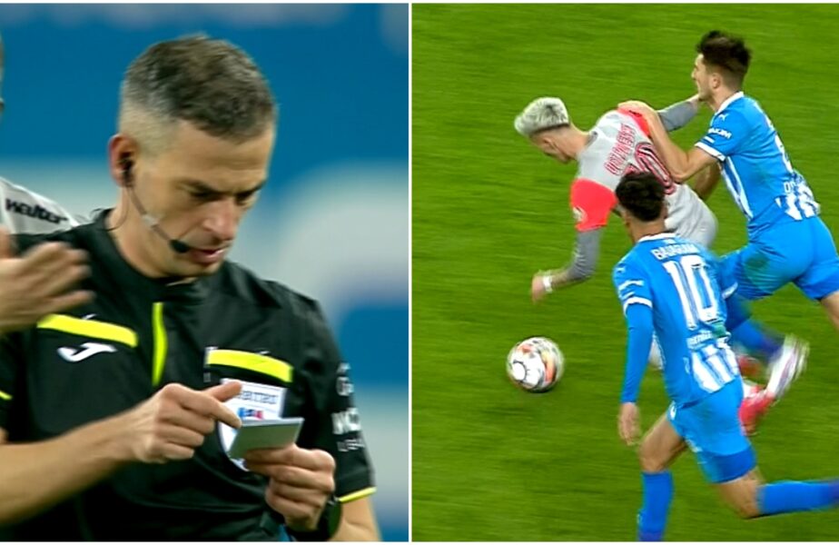 Ştefan Vlădoiu, eliminat în Universitatea Craiova – FCSB! Arbitrul era la un pas să îl lase pe teren cu două cartonaşe galbene