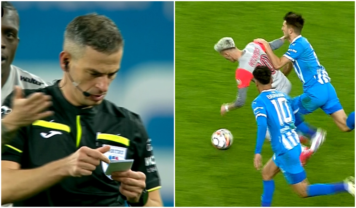 Ştefan Vlădoiu, eliminat în Universitatea Craiova – FCSB! Arbitrul era la un pas să îl lase pe teren cu două cartonaşe galbene