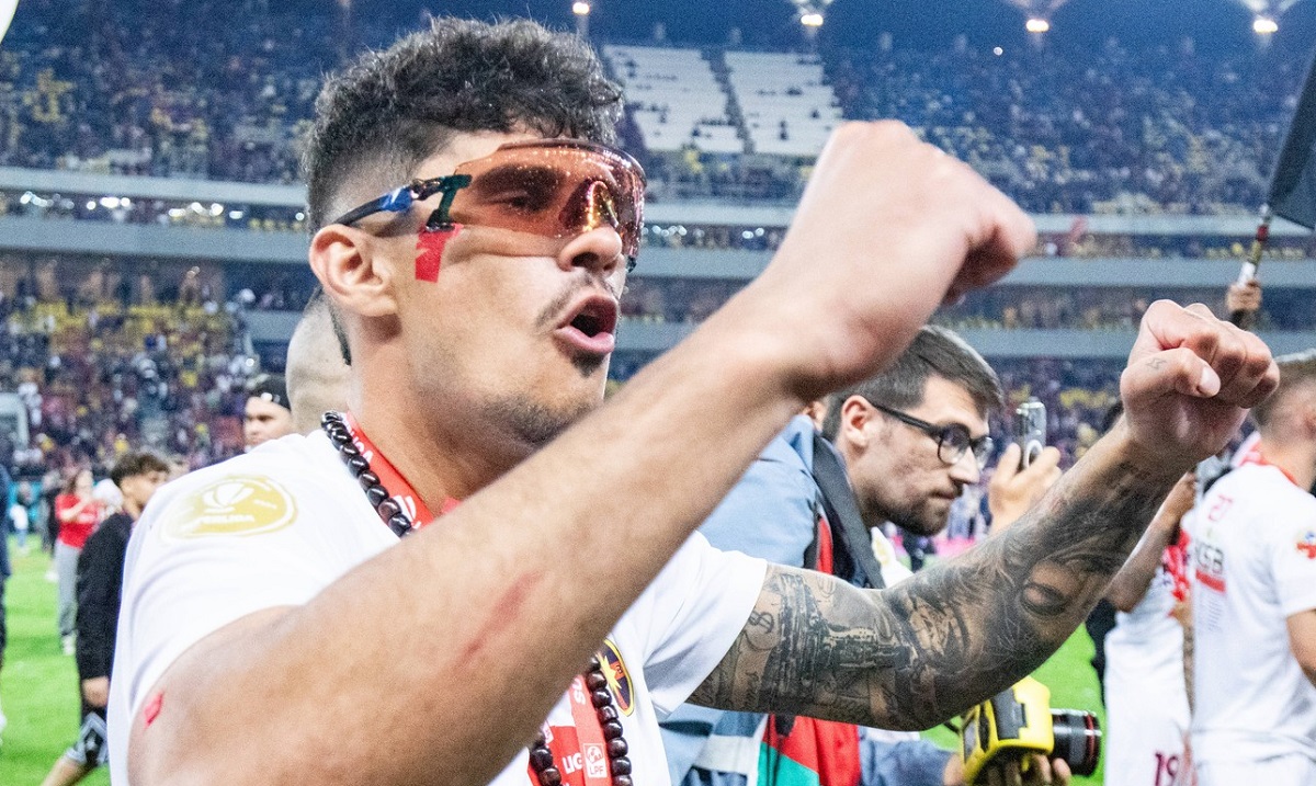 Florinel Coman, spectator de lux la FCSB – Midtjylland! Alături de cine a fost surprins pe Arena Naţională