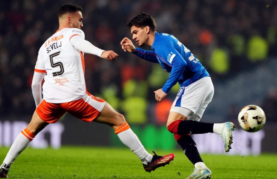 Nota primită de Ianis Hagi în Rangers – Dundee United! Internaţionalul român a prins cele mai multe minute în acest sezon