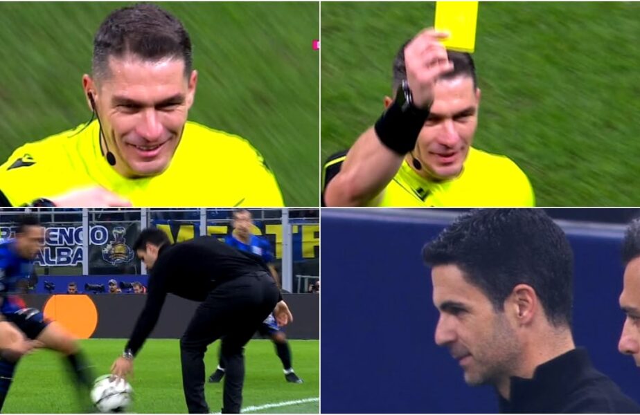 Cum a ajuns Istvan Kovacs să îi acorde cartonaş galben lui Mikel Arteta pentru henţ. Fază rară în Inter – Arsenal 1-0