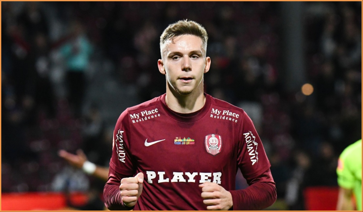 Transfer uriaș pentru Louis Munteanu, direct în Champions League! Opt milioane de euro pentru atacantul de la CFR Cluj