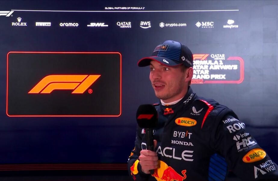 „E o nebunie!” Max Verstappen, uimit de pole-position-ul obţinut în Marele Premiu din Qatar: „Felicitări echipei”