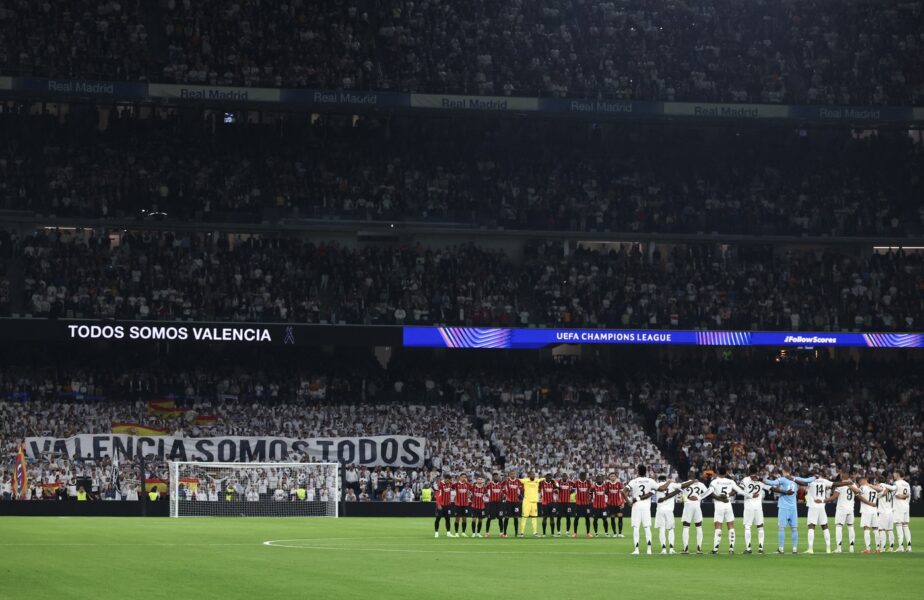 Gest de furie la Real Madrid – Milan, în timpul imnului Ligii Campionilor. Protestul s-a încheiat cu un moment emoţionant