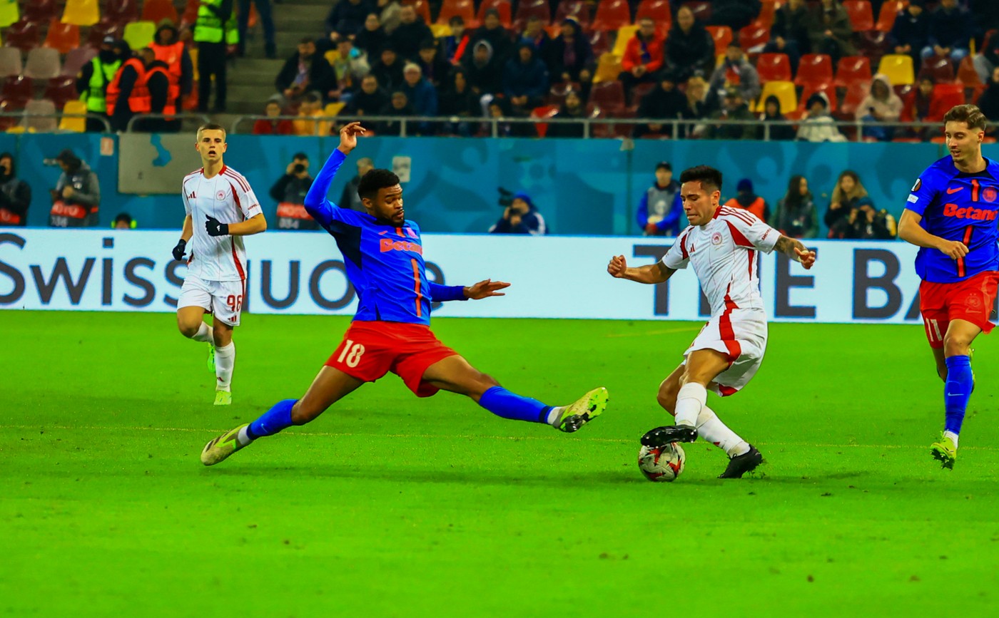 FCSB – Olympiacos 0-0! Campioana României, asalt spre optimile Europa League! S-a „rupt” Ngezana. O nouă problemă pentru roş-albaştri!