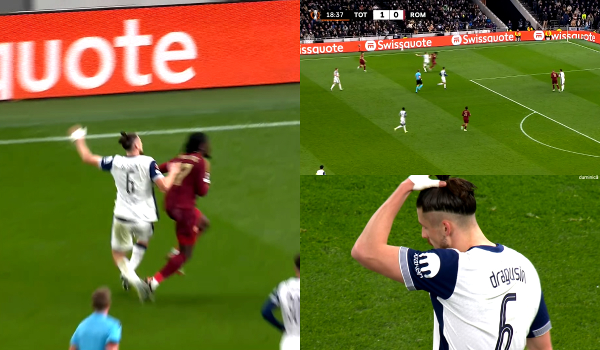 Radu Drăguşin, făcut praf după numai 20 de minute din Tottenham – AS Roma: „Sunt sătul de el! / „Dezamăgitor!