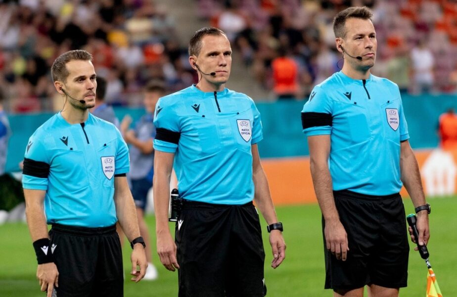 Sebastian Gishamer va arbitra FCSB – Olympiacos! Roş-albaştrii, scoşi din sărite de austriac în 2022