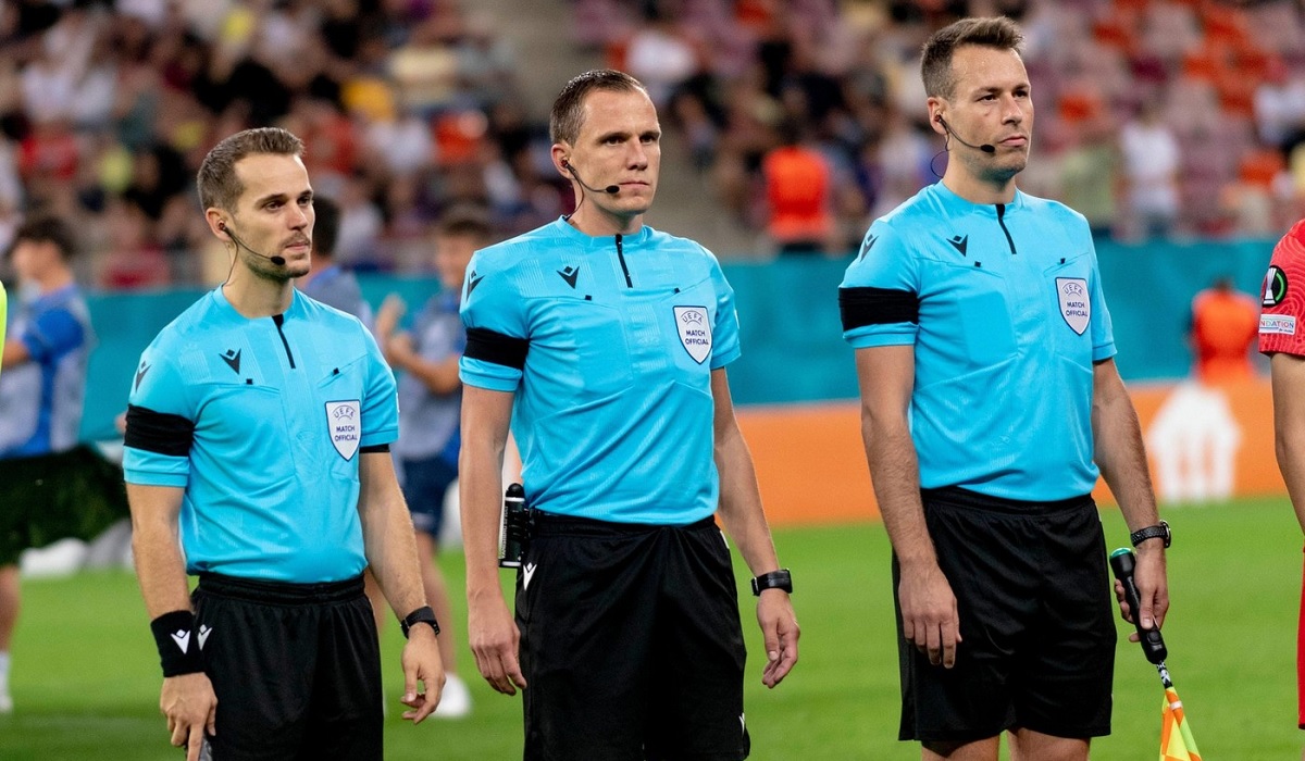 Sebastian Gishamer va arbitra FCSB – Olympiacos! Roş-albaştrii, scoşi din sărite de austriac în 2022