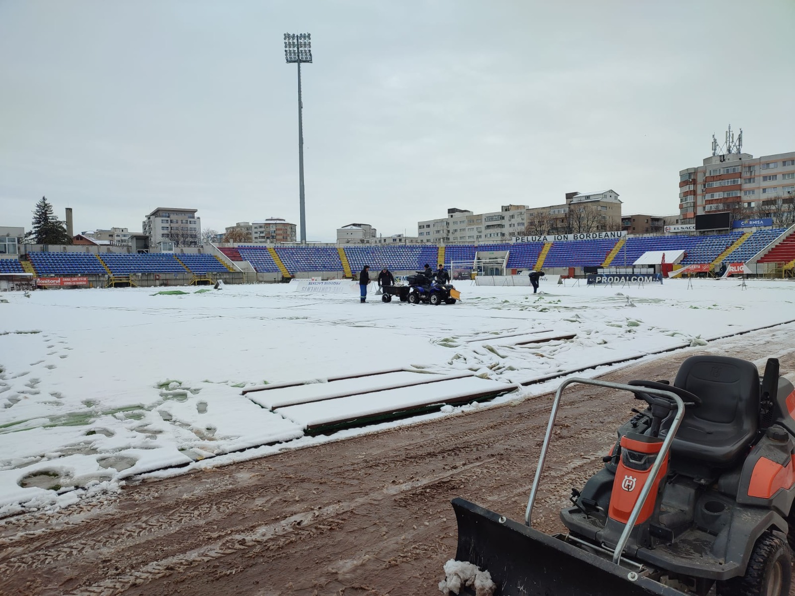 Stadionul din Botoșani, cu câteva ore înainte de startul partidei cu FCSB