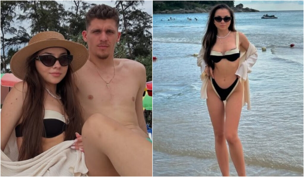 Logodnica lui Ștefan Târnovanu, răvășitoare în costum de baie! Loredana se bucură de o vacanță exotică alături de portarul FCSB-ului