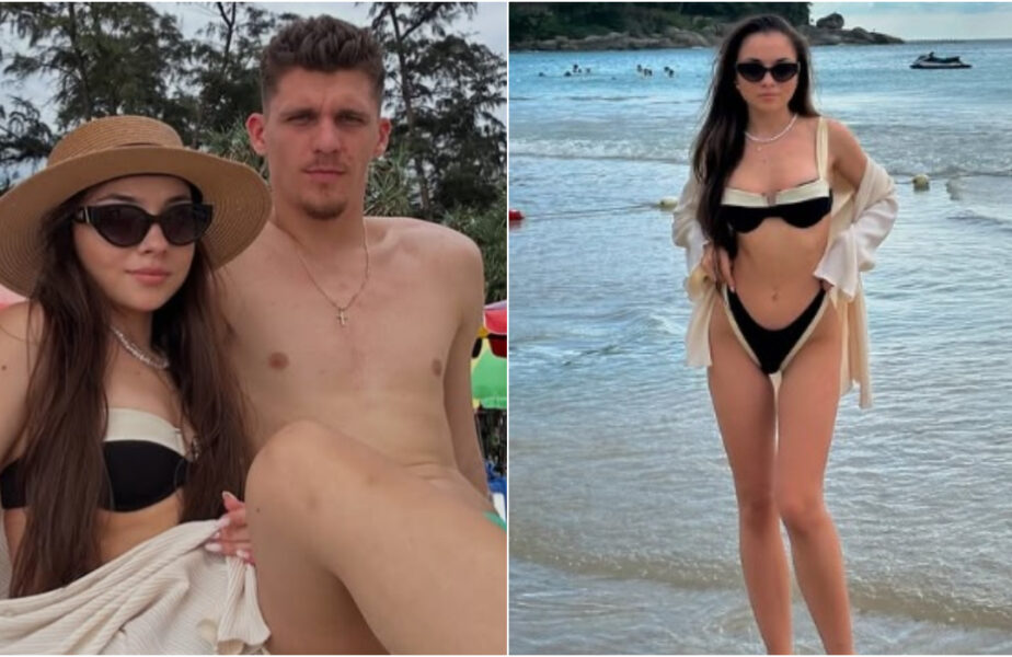 Logodnica lui Ștefan Târnovanu, răvășitoare în costum de baie! Loredana se bucură de o vacanță exotică alături de portarul FCSB-ului