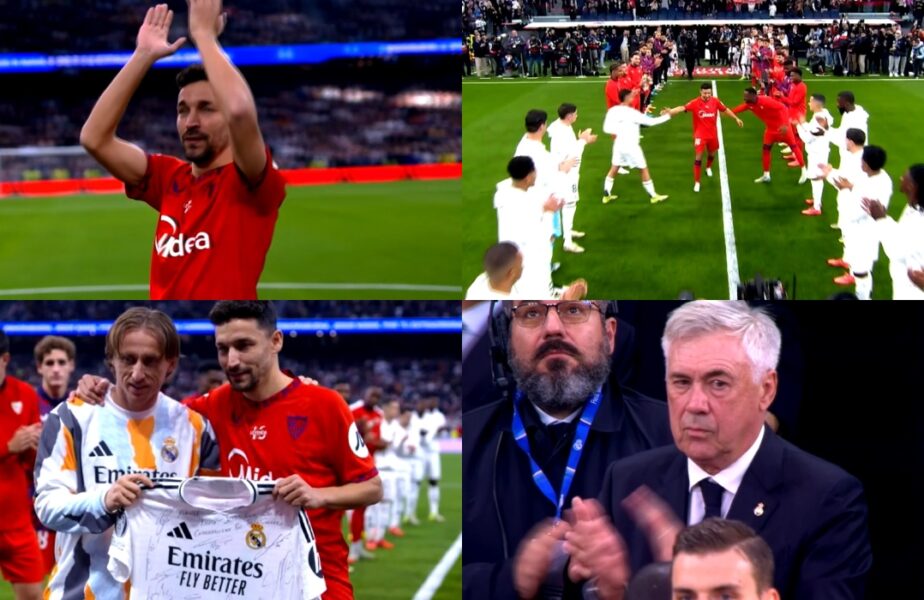 Jesus Navas, în lacrimi înainte de Real Madrid – Sevilla! Momente emoţionante pe Santiago Bernabeu la ultimul meci al carierei