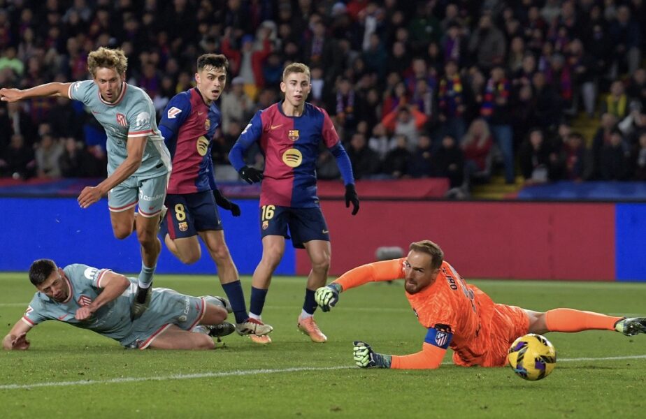 Pedri, gol superb pentru Barcelona în derby-ul pentru primul loc cu Atletico Madrid! Fază spectaculoasă creată cu Gavi