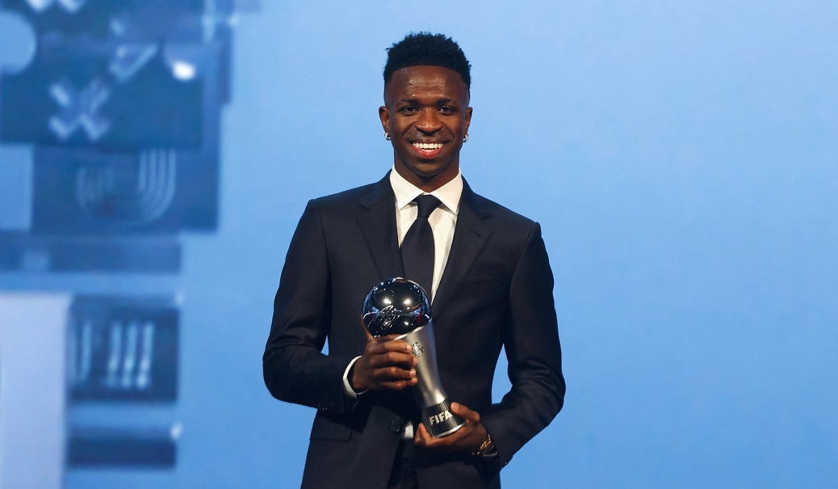 Vinicius, discurs emoţionant după ce a câştigat premiul pentru cel mai bun jucător la gala FIFA The Best: „Eram un copil care juca fotbal desculţ”