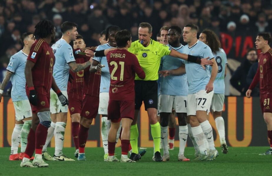 AS Roma – Lazio 2-0, în episodul 200 din „Derby della Capitale”. Cele două mari rivale s-au încăierat pe final