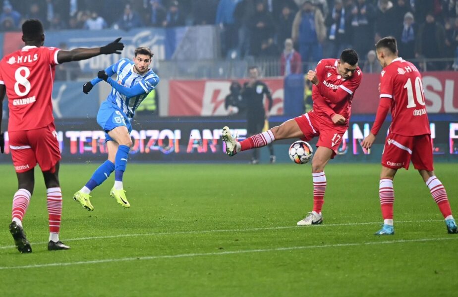 Universitatea Craiova – Dinamo 1-1. Portarul Roşca, eroul „câinilor”! Jucătorii lui Gâlcă au ratat mai multe ocazii uriaşe