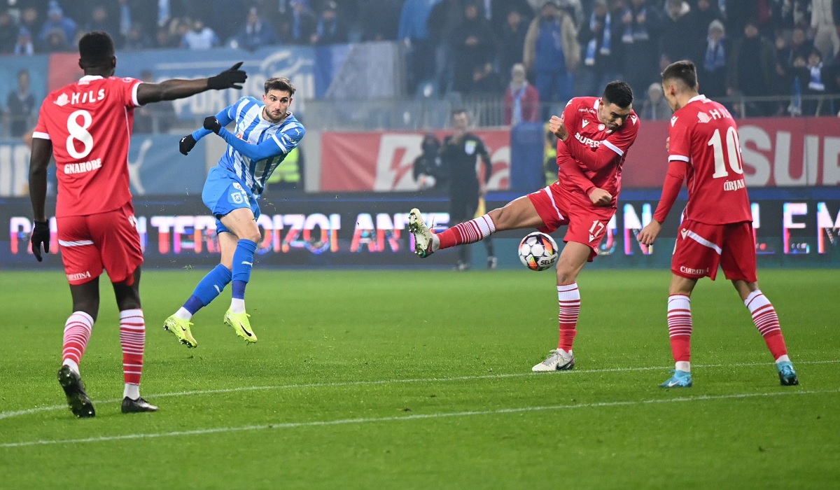 Universitatea Craiova – Dinamo 1-1. Portarul Roşca, eroul „câinilor”! Jucătorii lui Gâlcă au ratat mai multe ocazii uriaşe